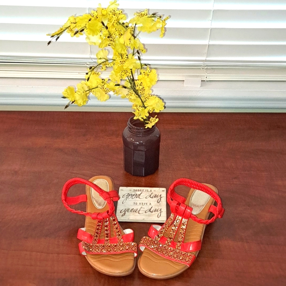 NEW Sparkly Red Sandals
